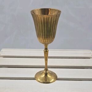 RIH Solid Brass Goblet Cup Made in India Brass Metal Drinking Vessel